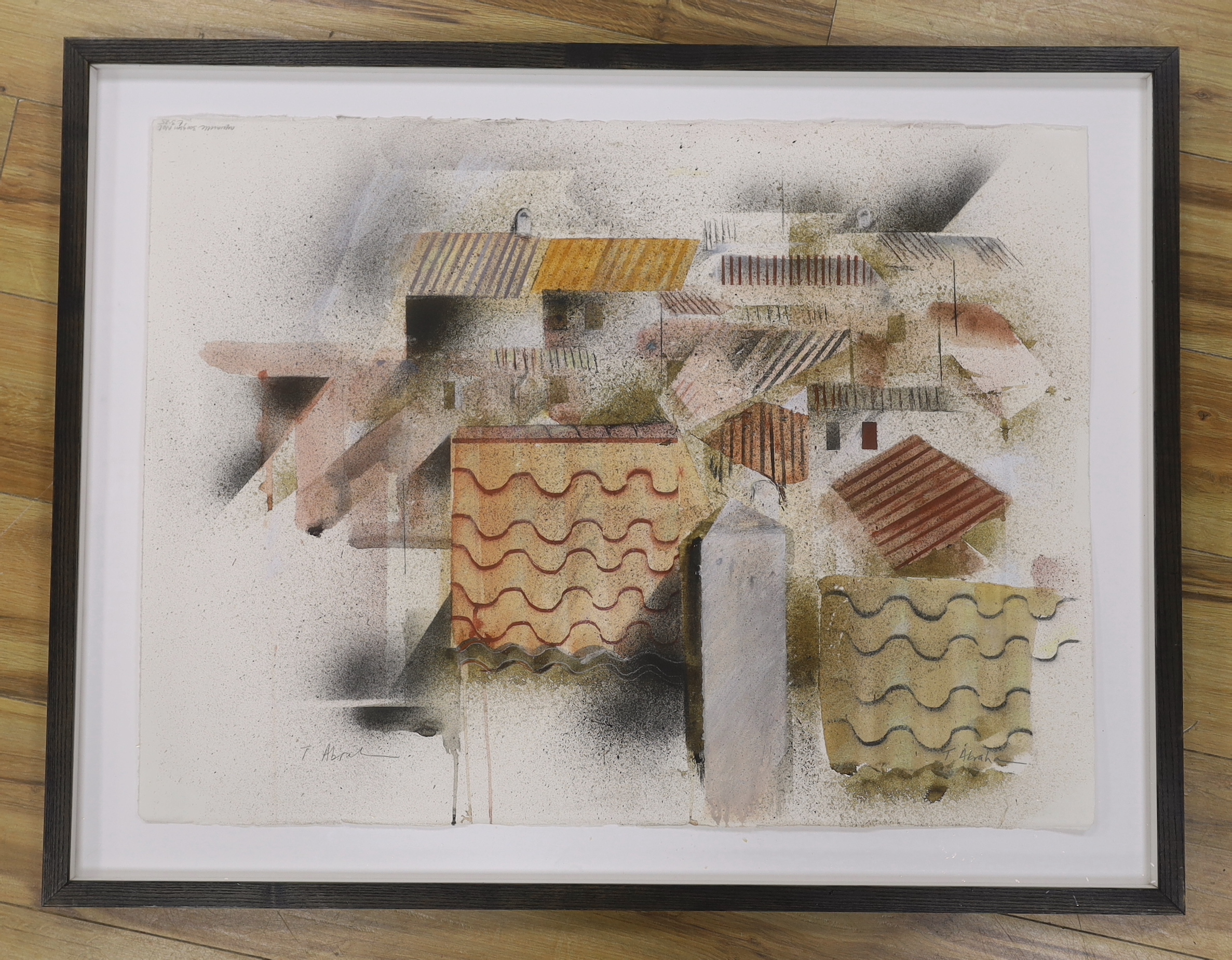 Anthony Abrahams (b.1926), watercolour, roof tops, signed, 57 x 76cm